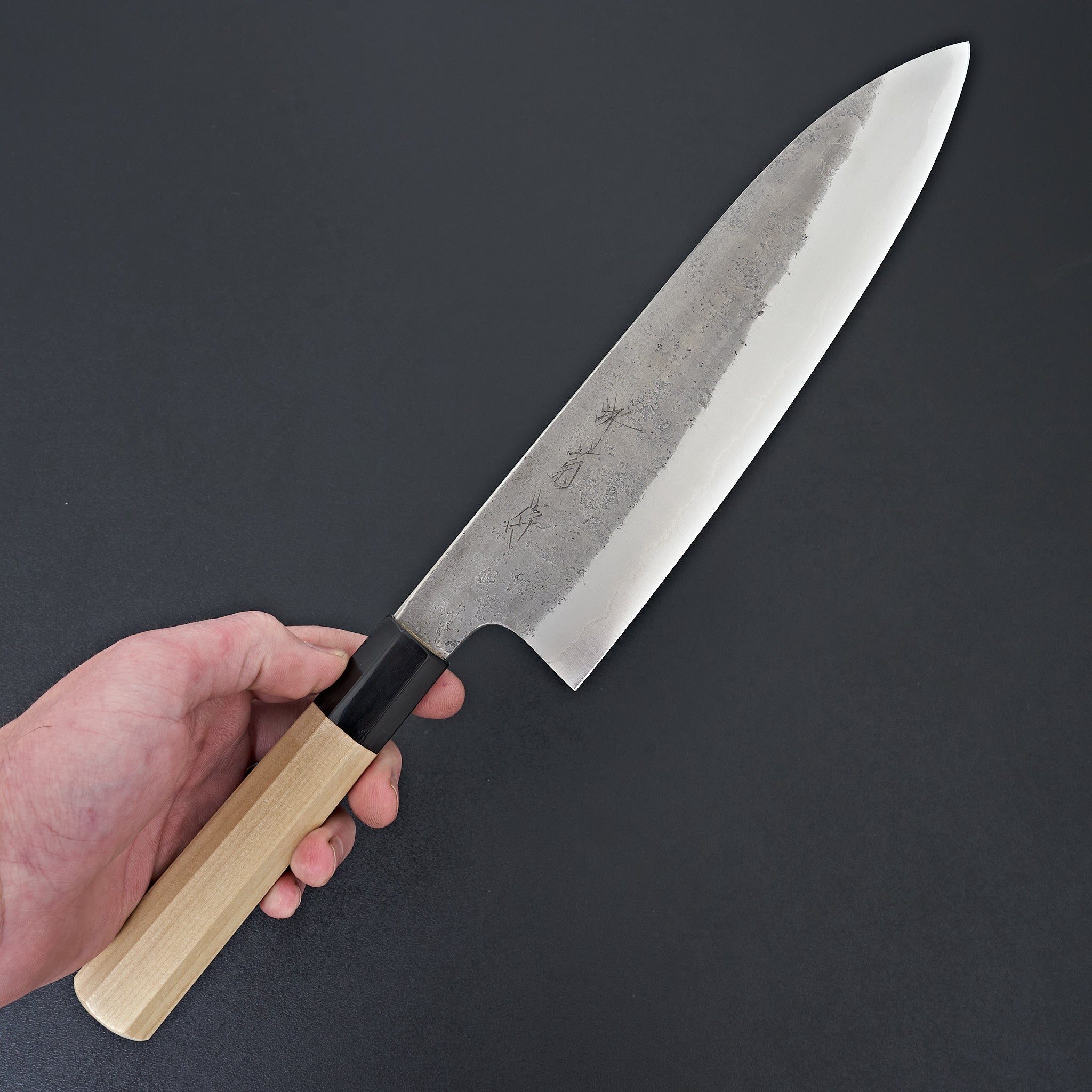 Premium Kikumori Nashiji Blue #2 Gyuto Japanese Chef Knife 240mm - Perfect for Sushi, Meat Slicing & Professional Kitchen Use