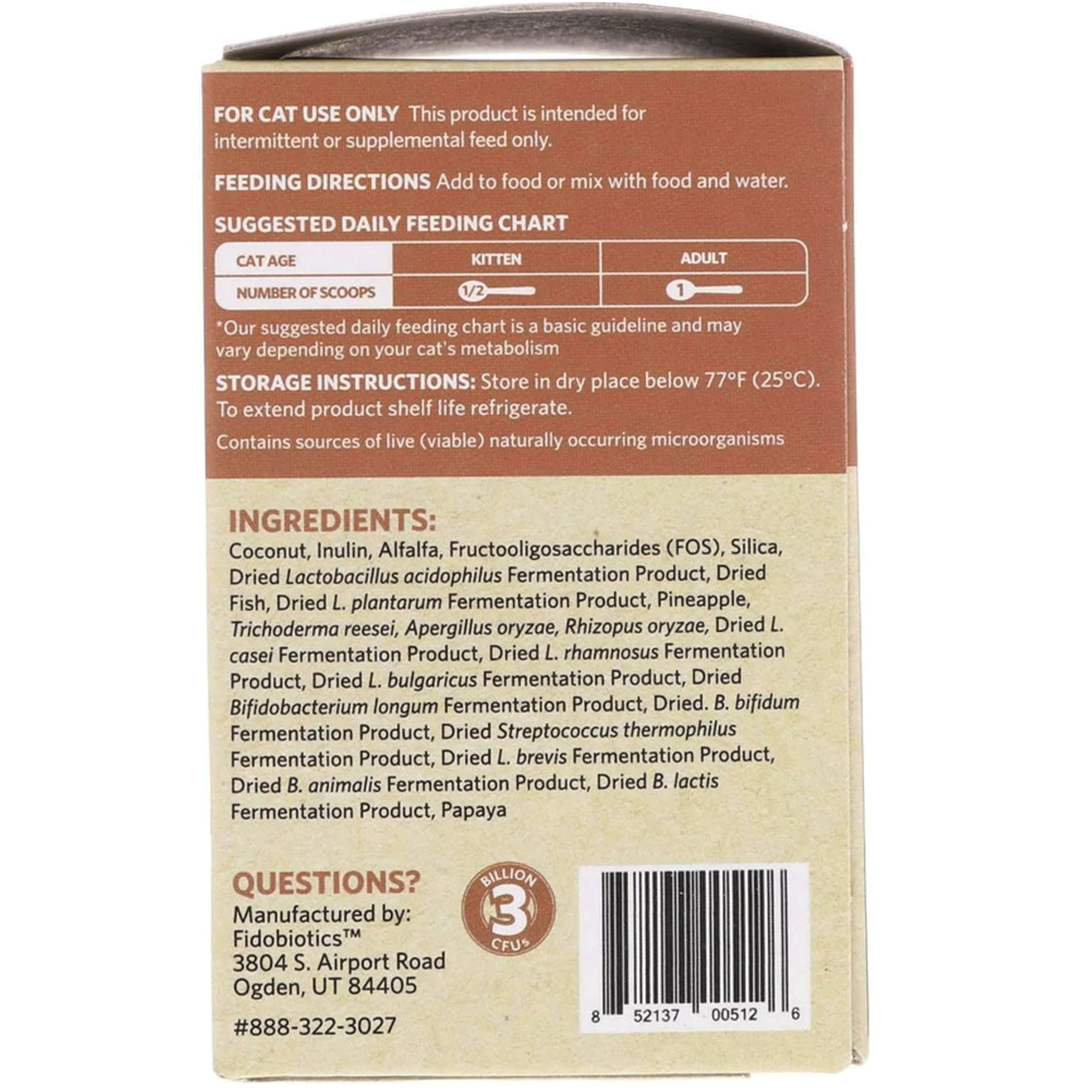 Meowbiotics Good Guts Probiotic Supplement for Cats - Supports Digestive Health & Immune System - Ideal for Indoor, Outdoor & Senior Cats