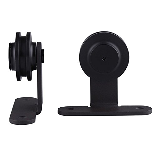 WINSOON Heavy Duty Top Mount Double Bypass Barn Door Hardware Kit - 12 FT Track with Z Bracket for Smooth & Quiet Sliding | Easy Installation for Two 60