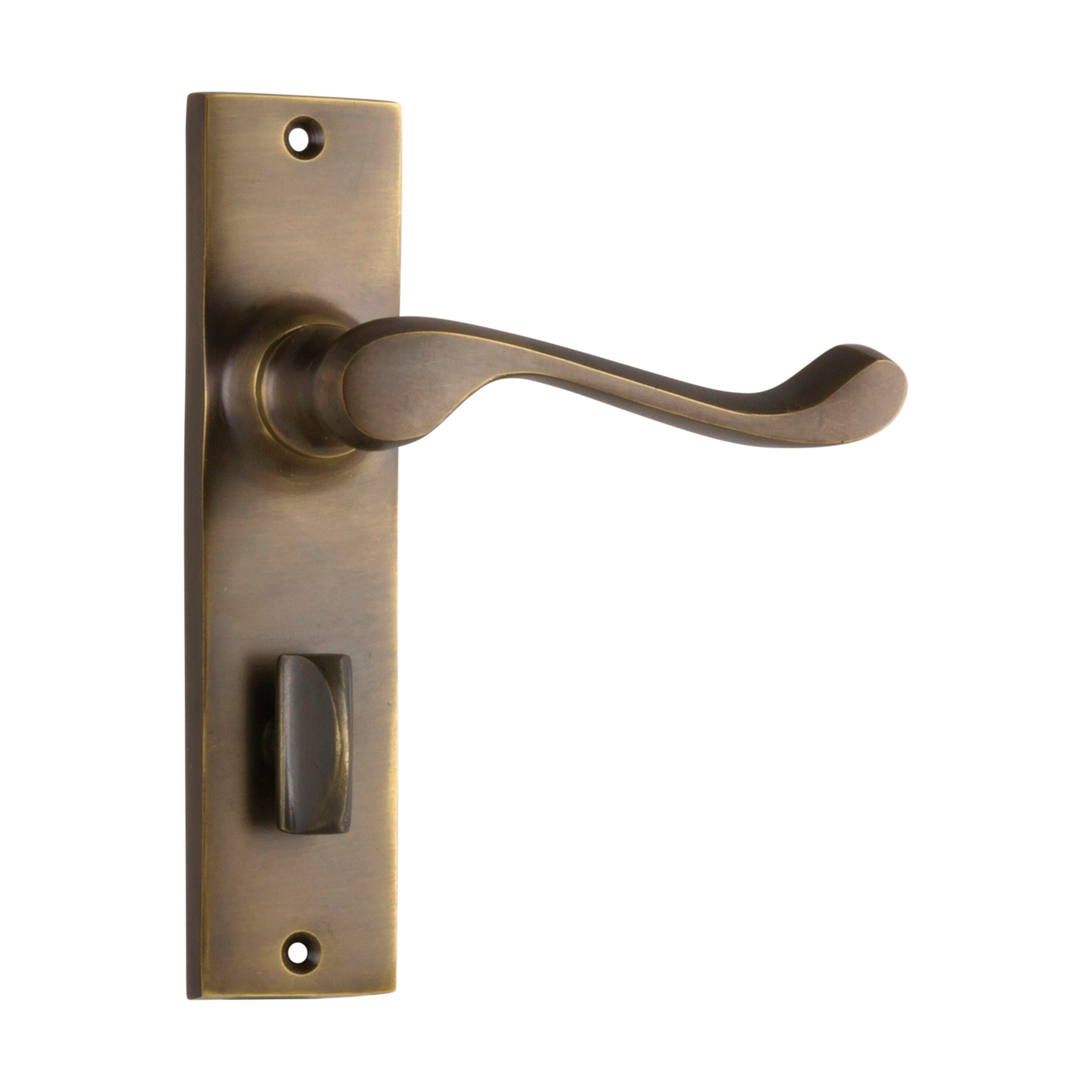 Fremantle Privacy Door Lever Set - Antique Brass Finish - 150mm x 35mm x 50mm - Perfect for Bedrooms, Bathrooms & Private Spaces - Secure & Stylish Door Hardware
