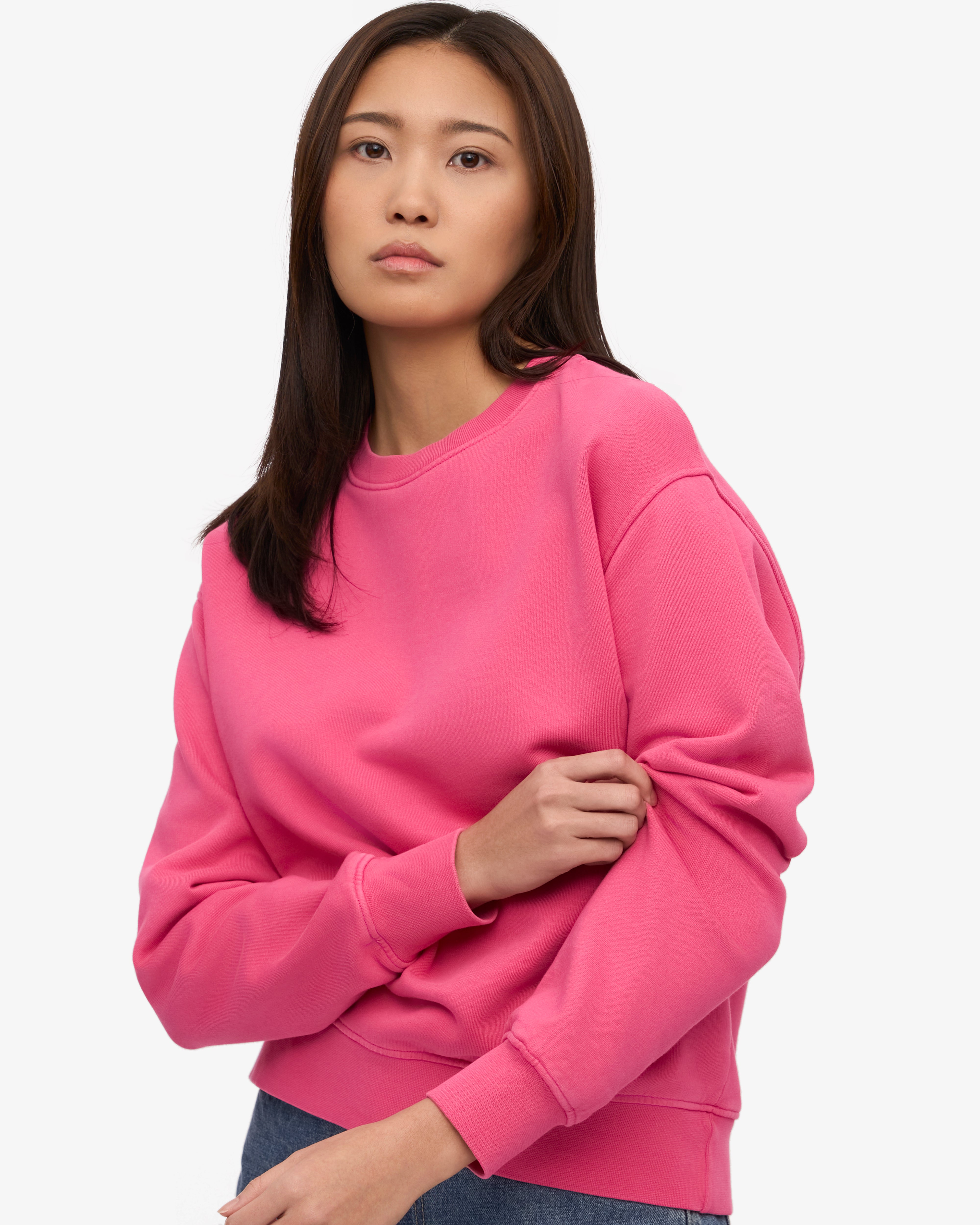 Organic Cotton Women's Classic Crew Neck T-Shirt - Bubblegum Pink | Soft Casual Tee for Everyday Wear, Workouts & Layering