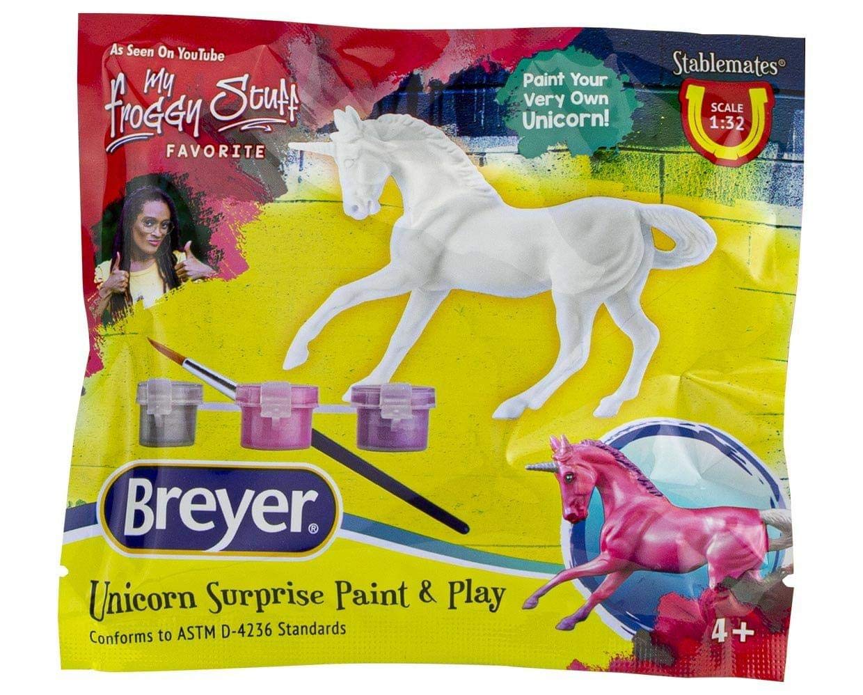 Breyer Unicorn Surprise Paint & Play Blind Bag Toy - DIY Unicorn Painting Kit for Kids - Perfect for Birthday Gifts & Creative Playtime Fun