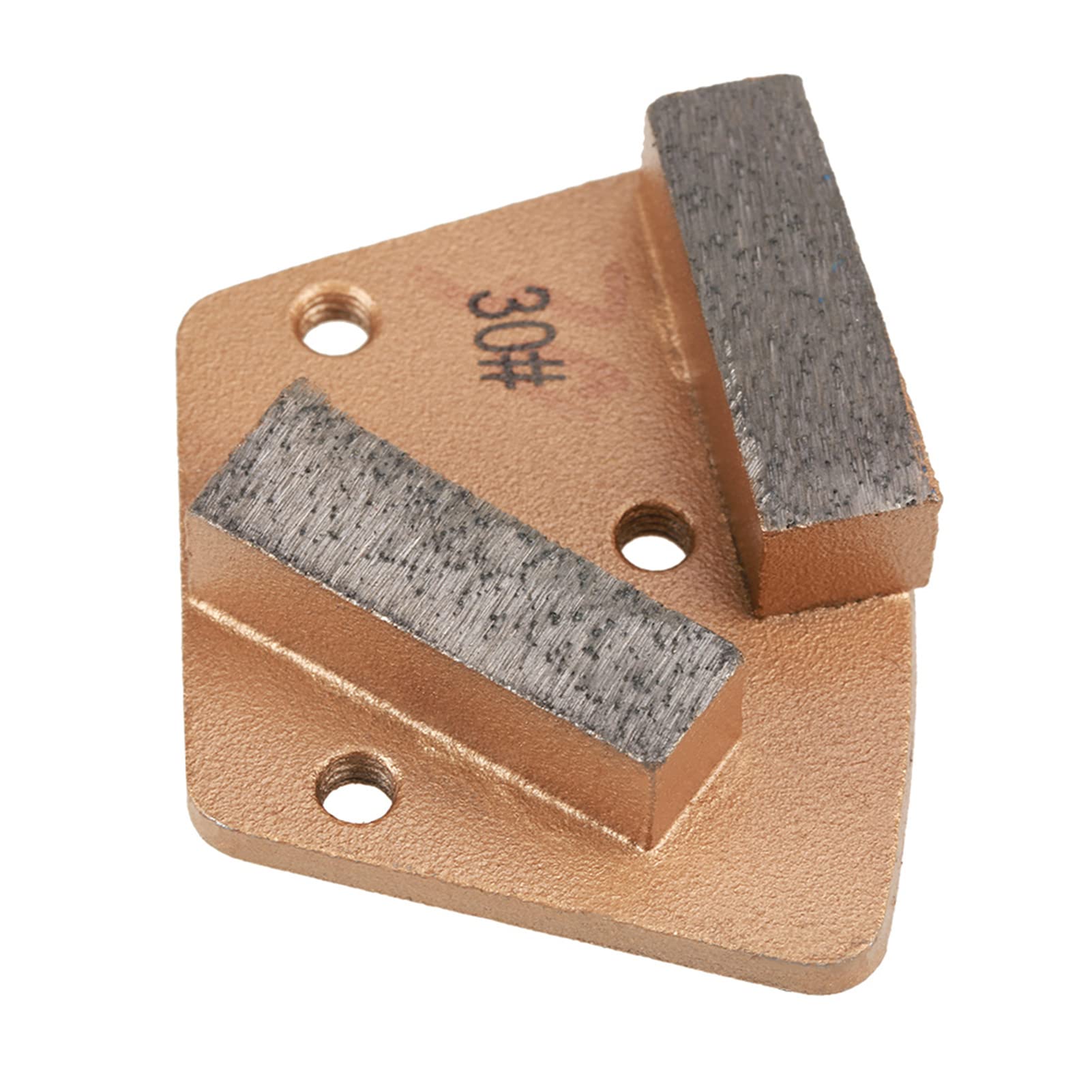 Walfront Trapezoid Concrete Grinding Disc Pad - 4 Inch Diamond Grit 30 for Angle Grinder, Bench Grinder & Die Grinder - 3 Hole Design with 2 Straight Teeth for Smooth Concrete Surface Finishing | Perfect for Floor Polishing, Countertop Resurfacing & DIY Construction Projects