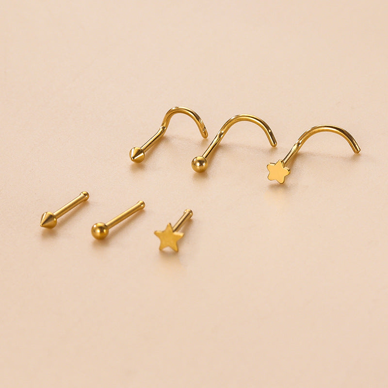 20G Minimalist Star Nose Stud Piercing Jewelry - Hypoallergenic Surgical Steel - Perfect for Everyday Wear & Special Occasions