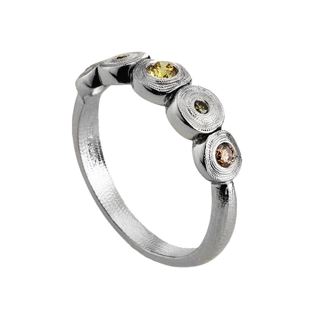Alex Sepkus Lilly Pad Diamond Large Ring - 14K Rose Gold, Size 7 (R 210PDCA) | Elegant Statement Jewelry for Weddings, Anniversaries & Special Occasions