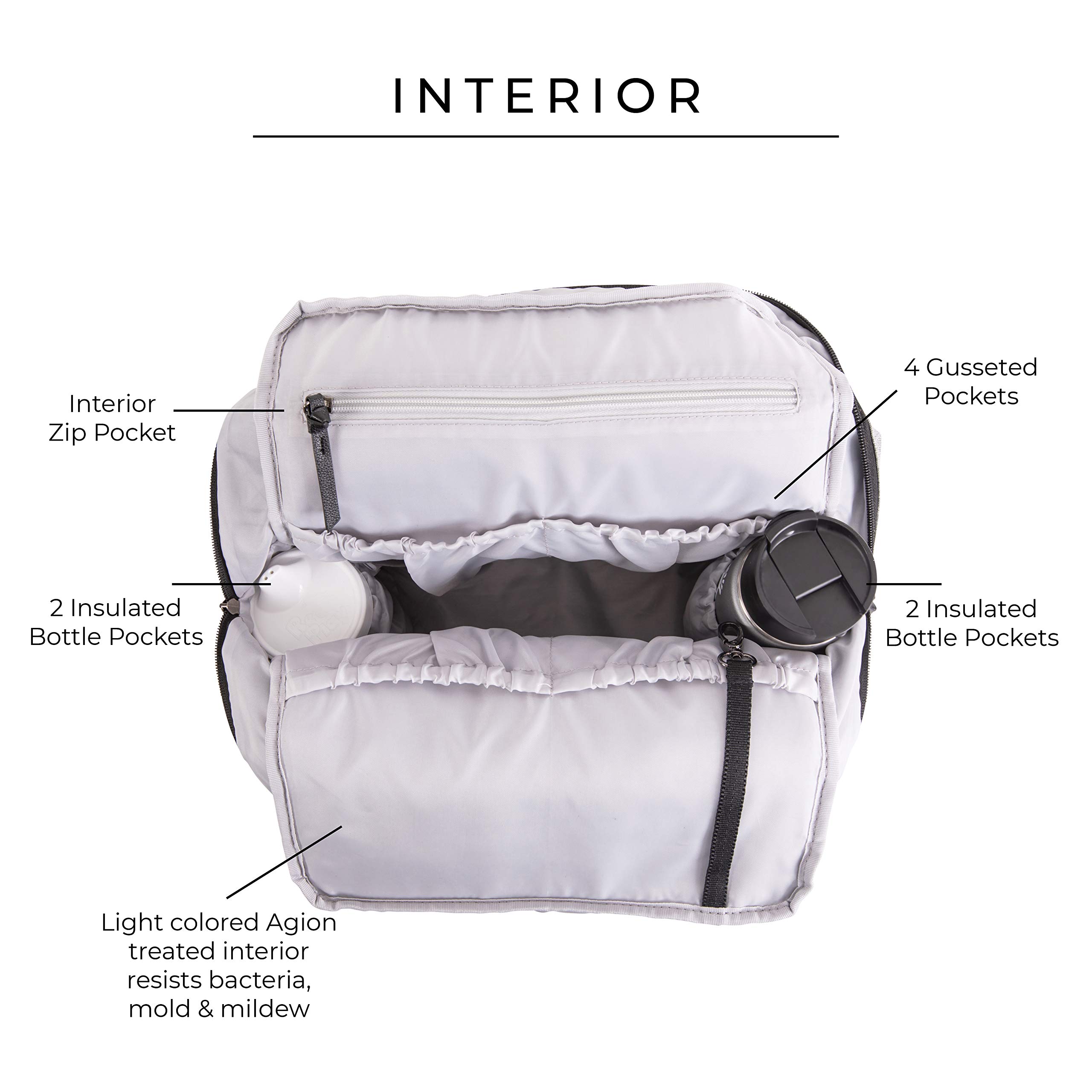 JuJuBe Convertible Diaper Bag Backpack & Messenger Bag - 4-in-1 Multi-Functional Baby Travel Bundle with Insulated Bottle Pockets & Changing Pad | Durable, Stylish & Spacious for Moms | Perfect for Daycare, Travel & On-the-Go Parenting (Black)