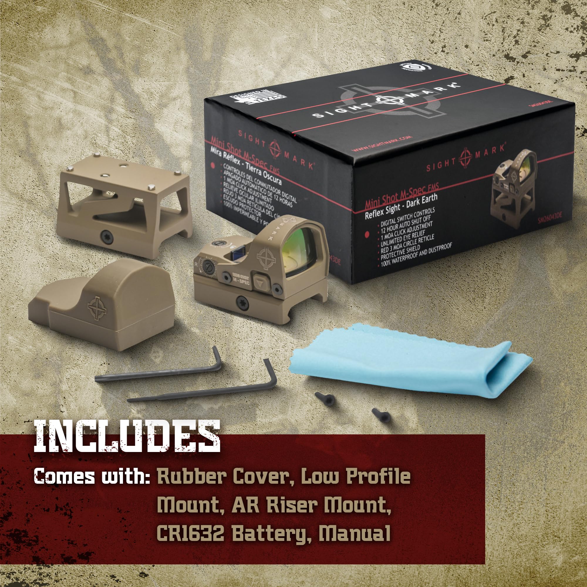 Sightmark Mini Shot M-Spec Reflex Sight - Red Dot Sight for Pistols & Rifles | Perfect for Hunting, Tactical Shooting & Home Defense