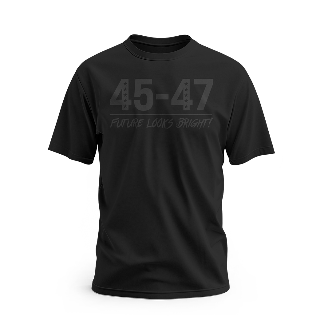 Future Looks Bright Black Inauguration Short Sleeve T-Shirt | Political Statement Tee | Perfect for Rallies, Protests & Celebrations