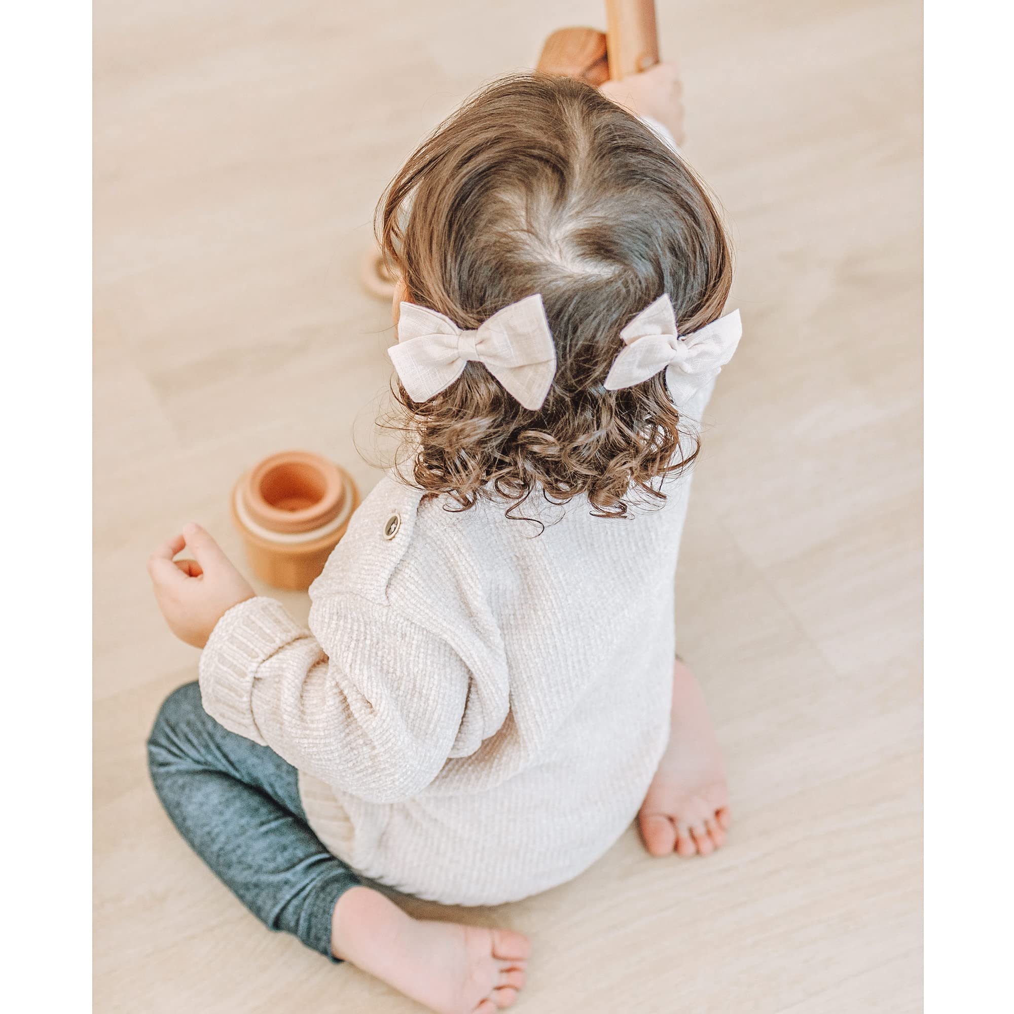 Prohouse 40 PCS Non-Slip Baby Hair Clips for Girls - Soft Lined Hair Bows & Barrettes for Infants, Toddlers & Kids (20 Pairs) - Perfect for Daily Wear, Parties & Photo Shoots
