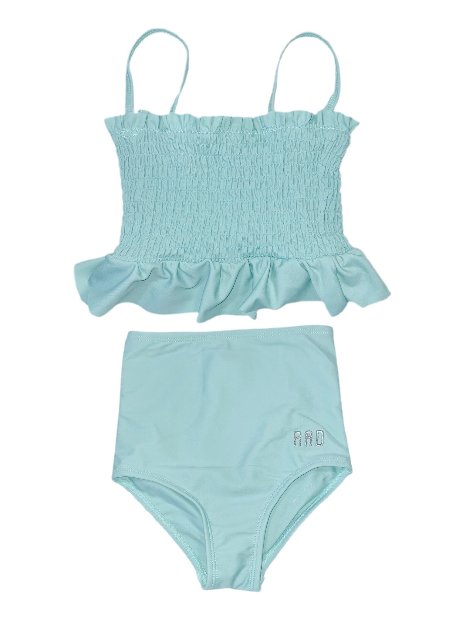 Girls' Mya Smocked Tankini Swimsuit - Cute Ruffle Bikini Top & Swim Shorts Set for Toddler & Kids - Perfect for Beach, Pool, & Summer Vacation