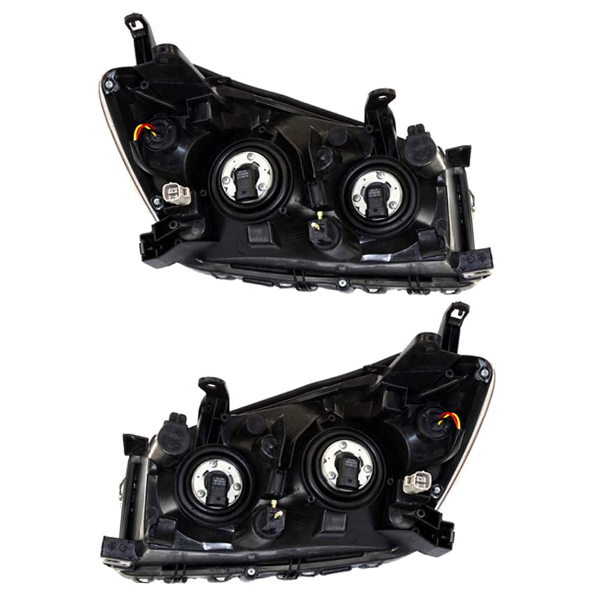RAREELECTRICAL New Pair of Headlights Compatible with Toyota RAV4 Base & Sport 2009-2012 - Part Numbers 81110-0R010, 811100R010, 81150-0R010, 811500R010, TO2503205, TO2502205 - Perfect for Night Driving & Enhanced Visibility