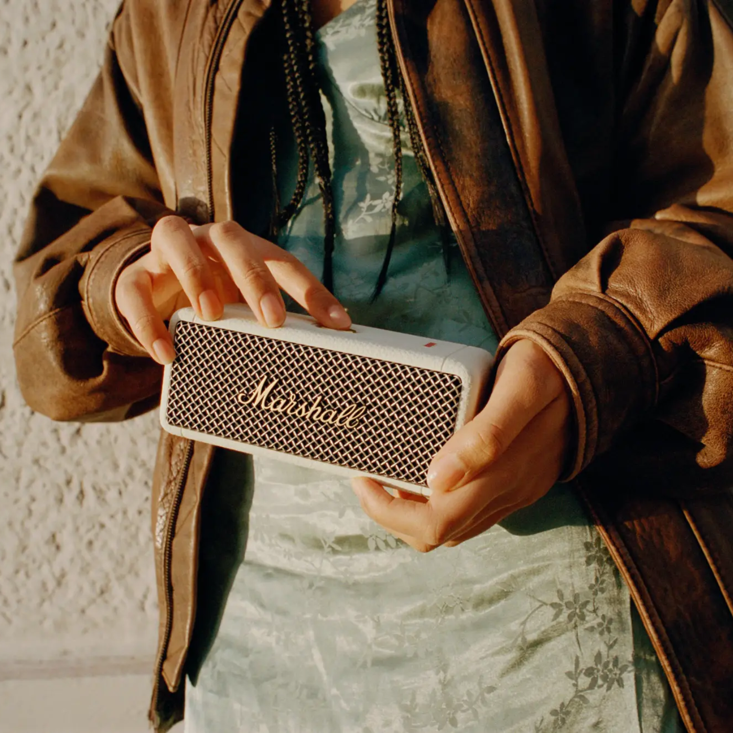 Marshall Emberton II Portable Bluetooth Speaker - White | Wireless Outdoor Speaker for Travel, Beach, and Parties