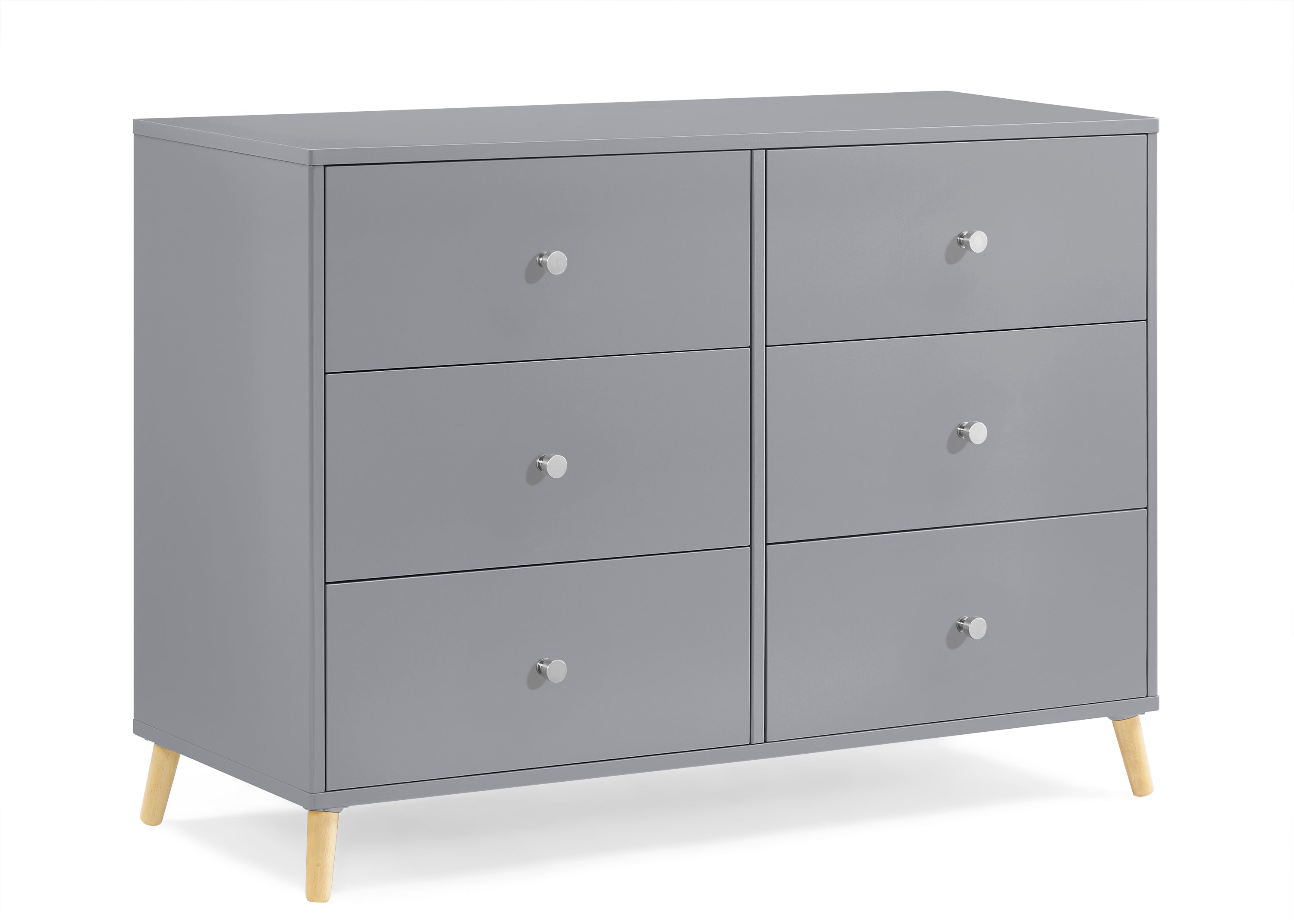Jordan 6-Drawer Dresser with Interlocking Drawers - Sturdy Bedroom Storage Organizer for Clothes, Linens & Accessories - Perfect for Master Bedroom, Guest Room & Dormitory