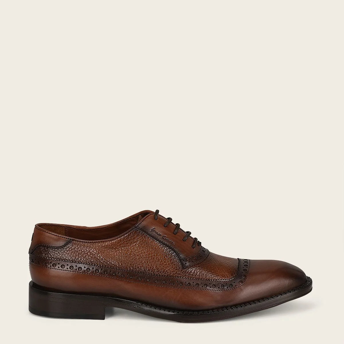 Franco Cuadra Men's Honey Oxford Dress Shoes with Cap Toe - Classic Formal & Business Attire for Weddings, Office & Special Occasions