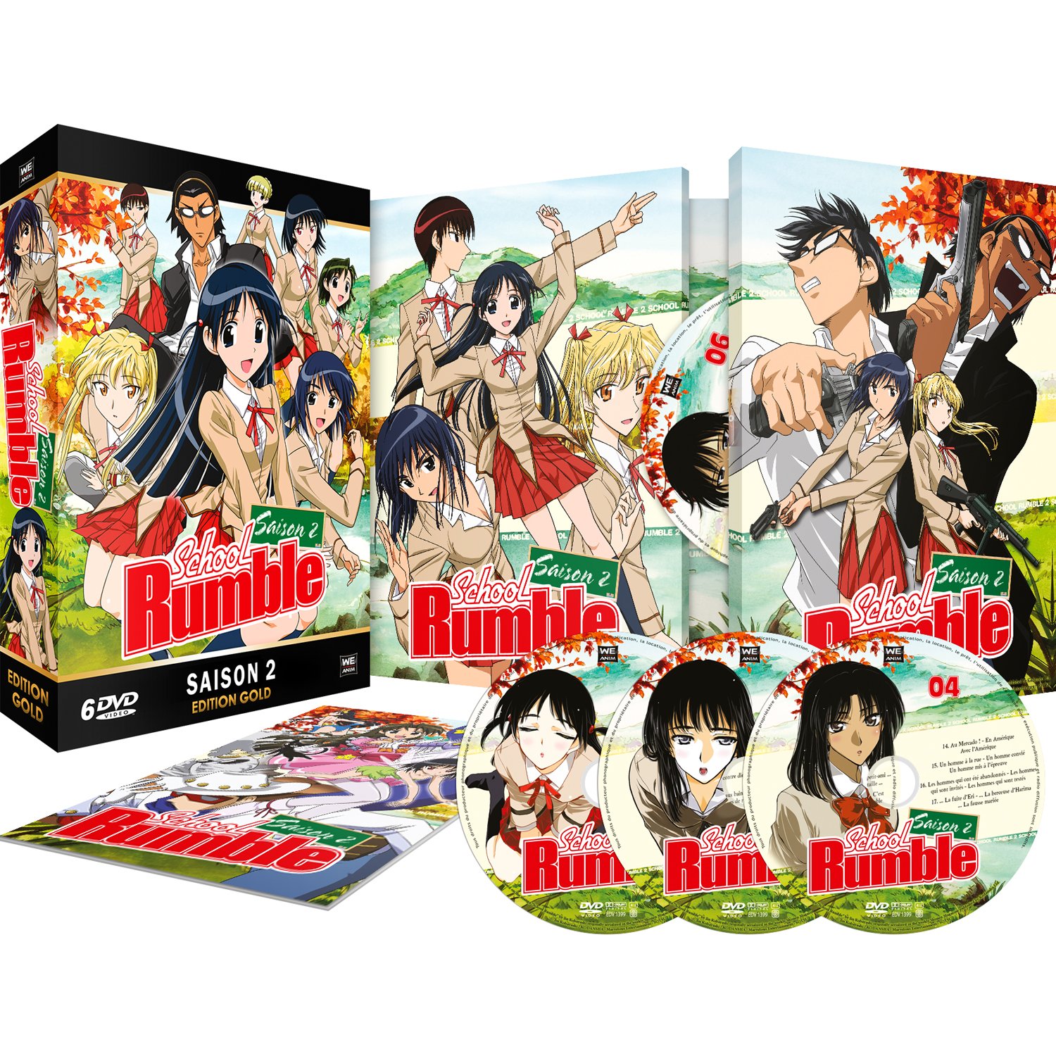 School Rumble Seasons 1 & 2 - Gold Edition - 2 Box Sets (12 DVDs + Booklets) - Perfect for Anime Collectors & School Comedy Fans