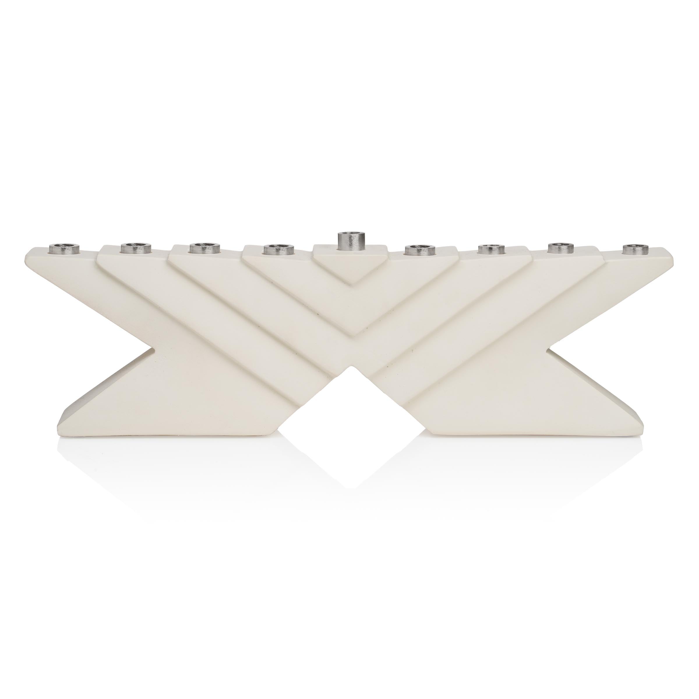 Beth Sholom Hanukkah Menorah - Elegant 9-Branch Candle Holder for Jewish Holiday Celebrations & Home Decor
