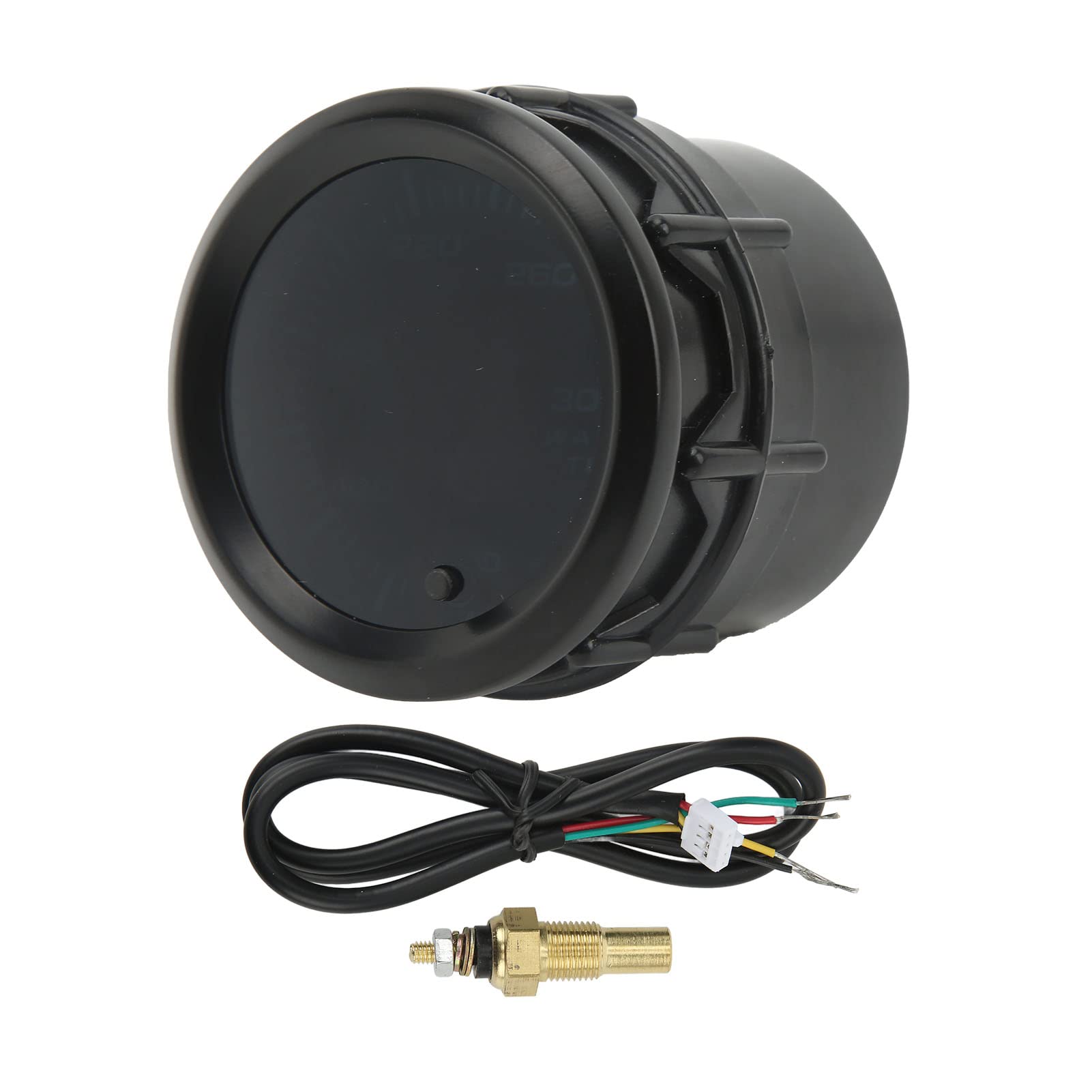 52mm Water Temperature Gauge (2 Inch) - 100-300°F Coolant Thermometer with Sensor for Cars, Boats & Motorcycles - Engine Cooling System Monitoring