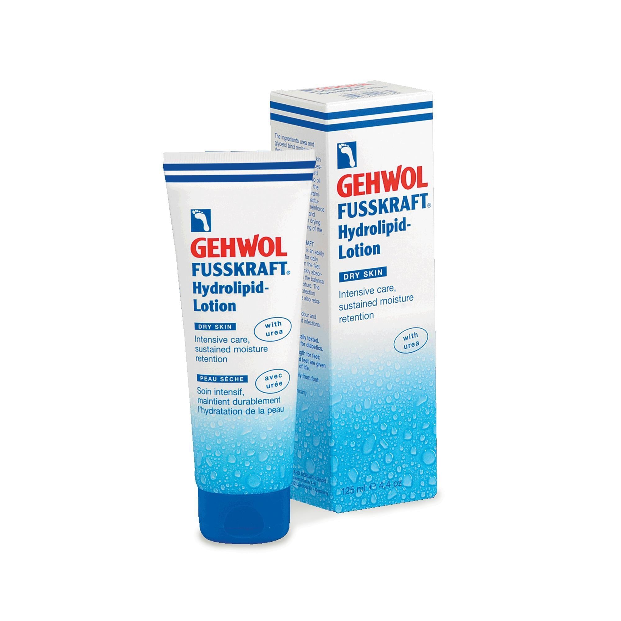 Gehwol Hydro Lipid Lotion 4.4 oz - Intensive Foot Care Cream for Dry & Cracked Feet - Perfect for Daily Moisturizing & Healing