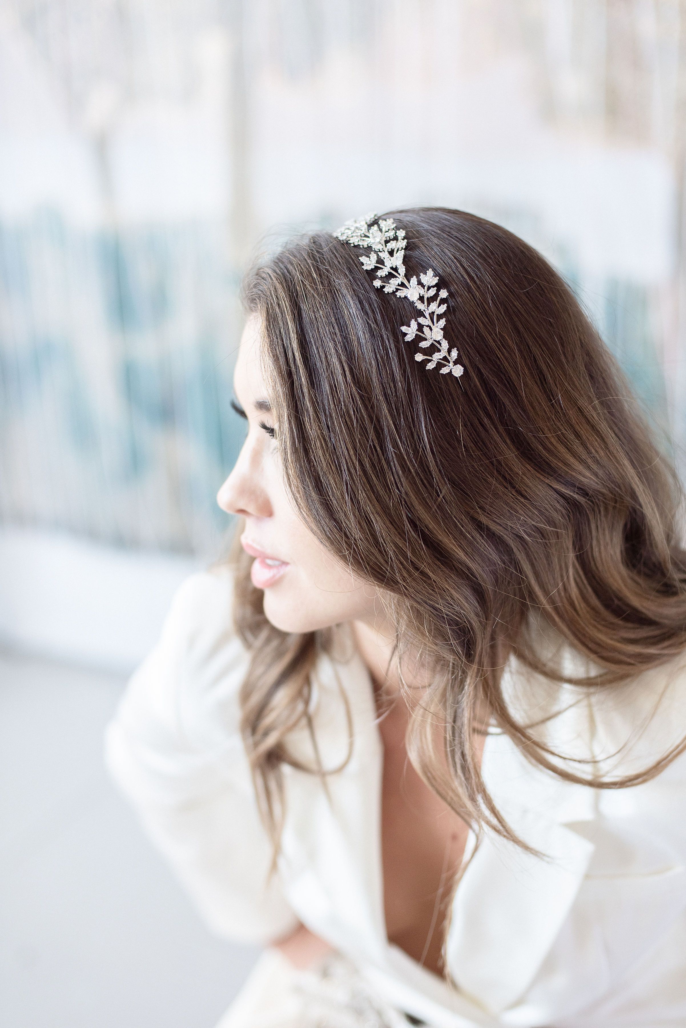 FABRICE Simulated Diamond Bridal Headpiece - Elegant Wedding Hair Accessory for Brides, Bridesmaids & Prom | Perfect for Weddings, Formal Events & Special Occasions