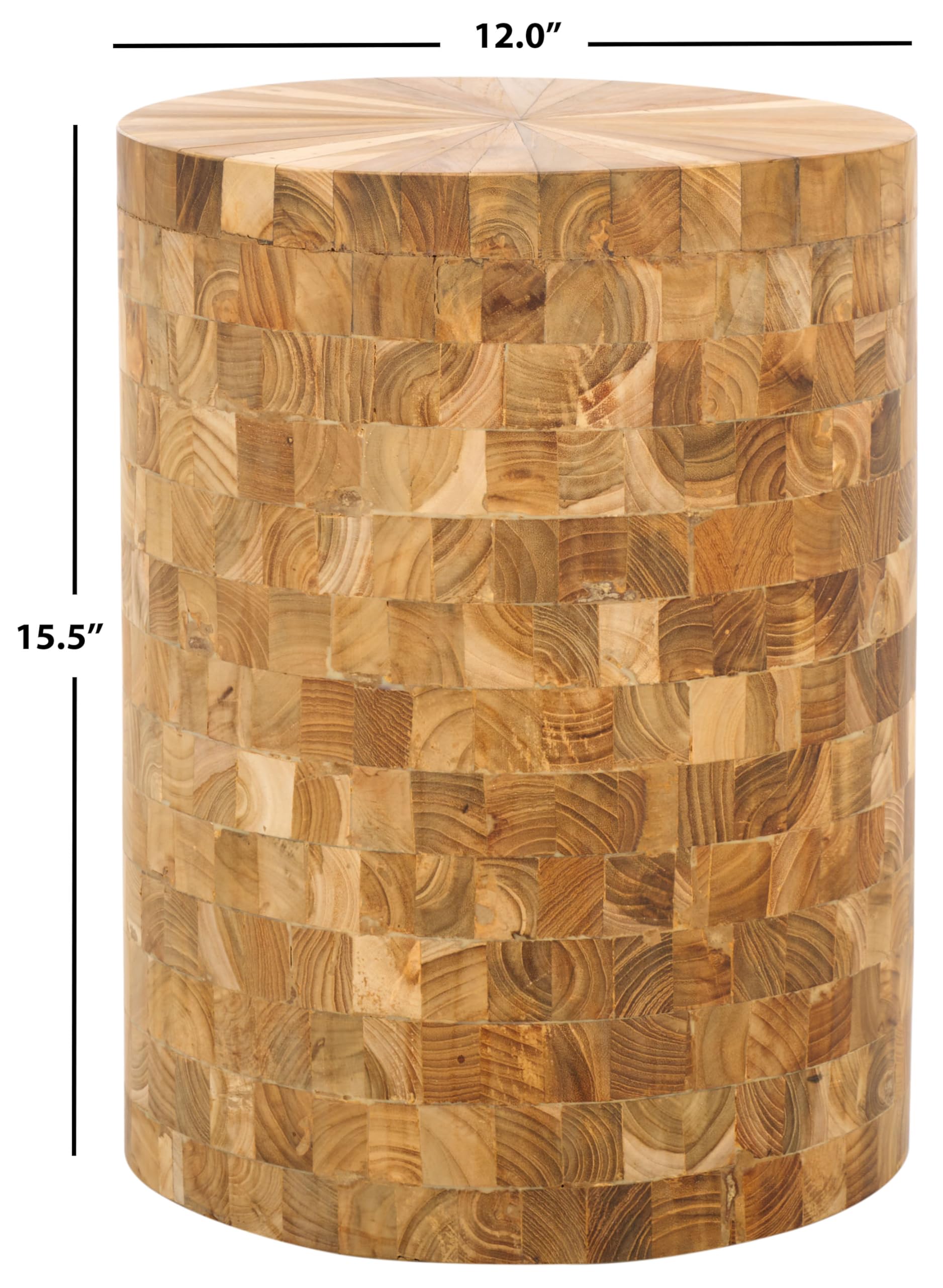 Safavieh Tioga Light Maple Wood Stool - Kitchen Island, Bar, or Entryway Seating - Modern Home Decor Stool for Living Room, Bedroom & Dining Area