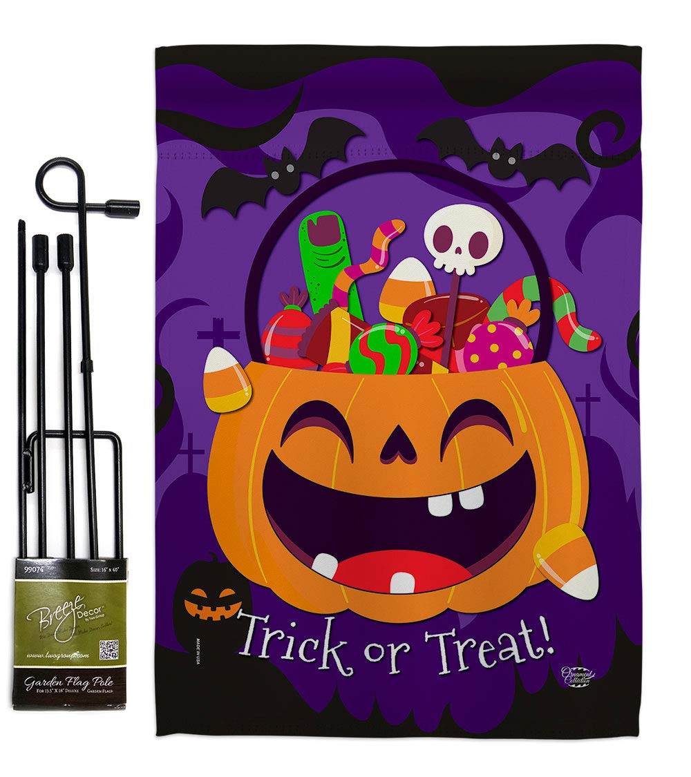 Halloween Pumpkin Garden Flag Set - Fall Decor for Yard & Home