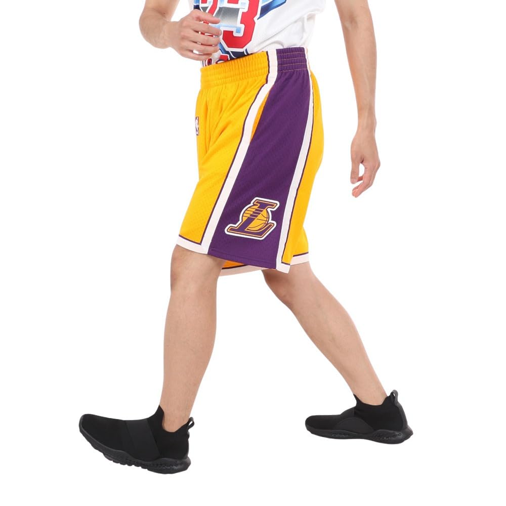 Mitchell & Ness NBA Swingman Shorts - Los Angeles Lakers 2009 Edition | Authentic Basketball Shorts for Men | Perfect for Games, Workouts & Casual Wear