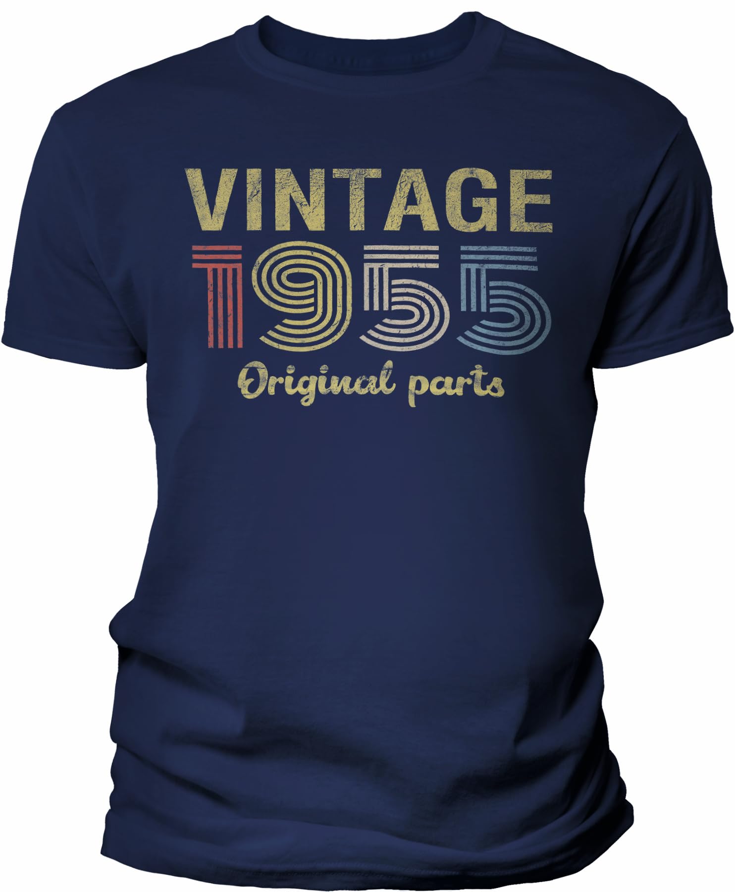 Vintage 1955 Retro 70th Birthday Gift Shirt for Men - Original Parts Design - Perfect for Milestone Celebrations & Themed Parties
