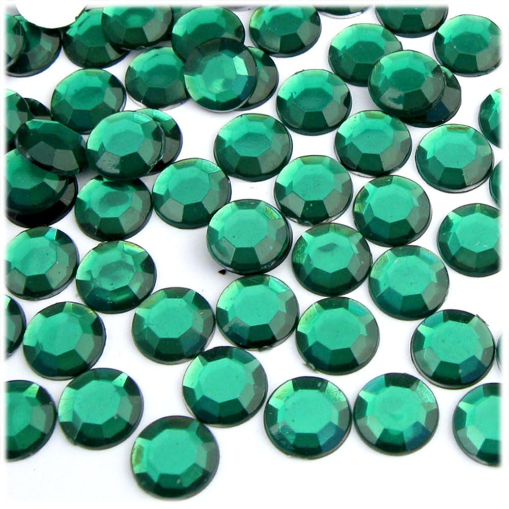 144pc 12mm Olive Green Rhinestones Flatback for DIY Crafts, Jewelry Making, Nail Art, and Scrapbooking - The Crafts Outlet