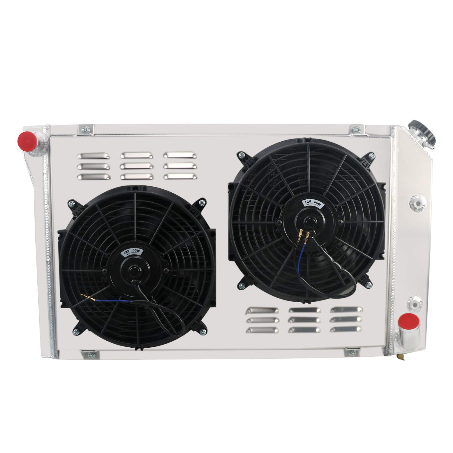 AlloyWorks 4-Row Aluminum Radiator with Dual 12
