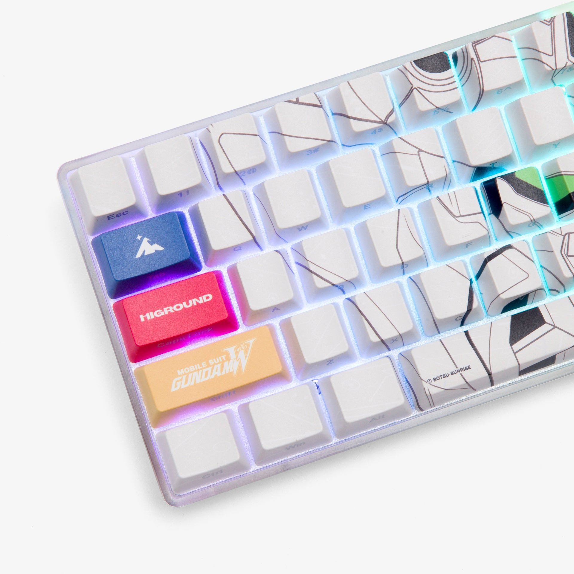 Gundam Basecamp 65% Mechanical Keyboard - Admiral White Edition | Compact 65% Layout with RGB Backlighting | Perfect for Gaming, Office Work & Typing Enthusiasts