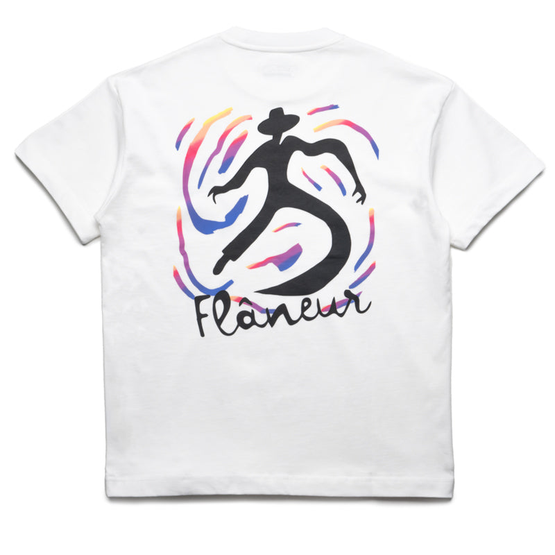 Flaneur Swirl Graphic T-Shirt for Men & Women - Soft Cotton Short Sleeve Tee - White Casual Top for Streetwear & Everyday Outfits