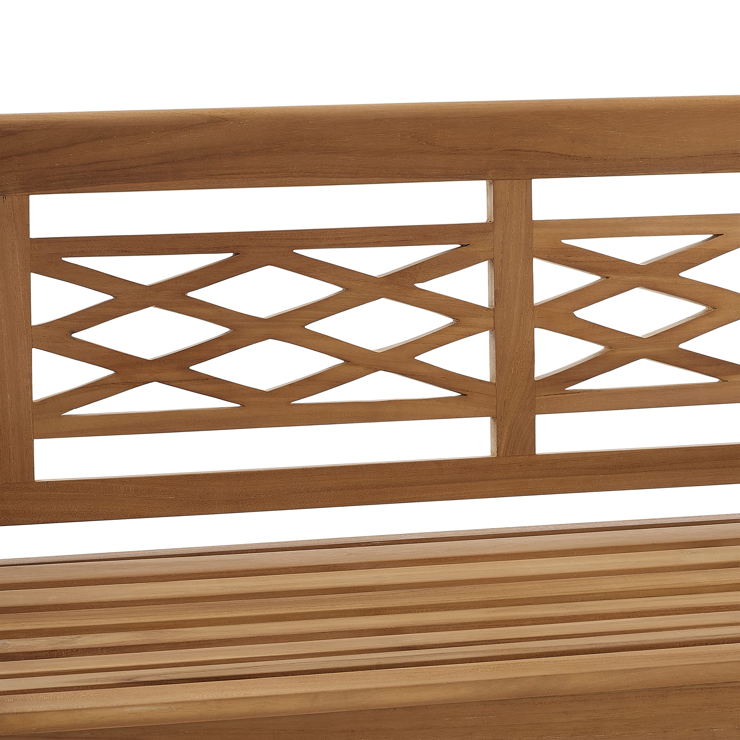 Crosley Olivier 2-Person Teak Wood Indoor Outdoor Bench - Patio, Garden, Porch Furniture - Weather-Resistant Teak Wood Bench for Outdoor Seating & Relaxation
