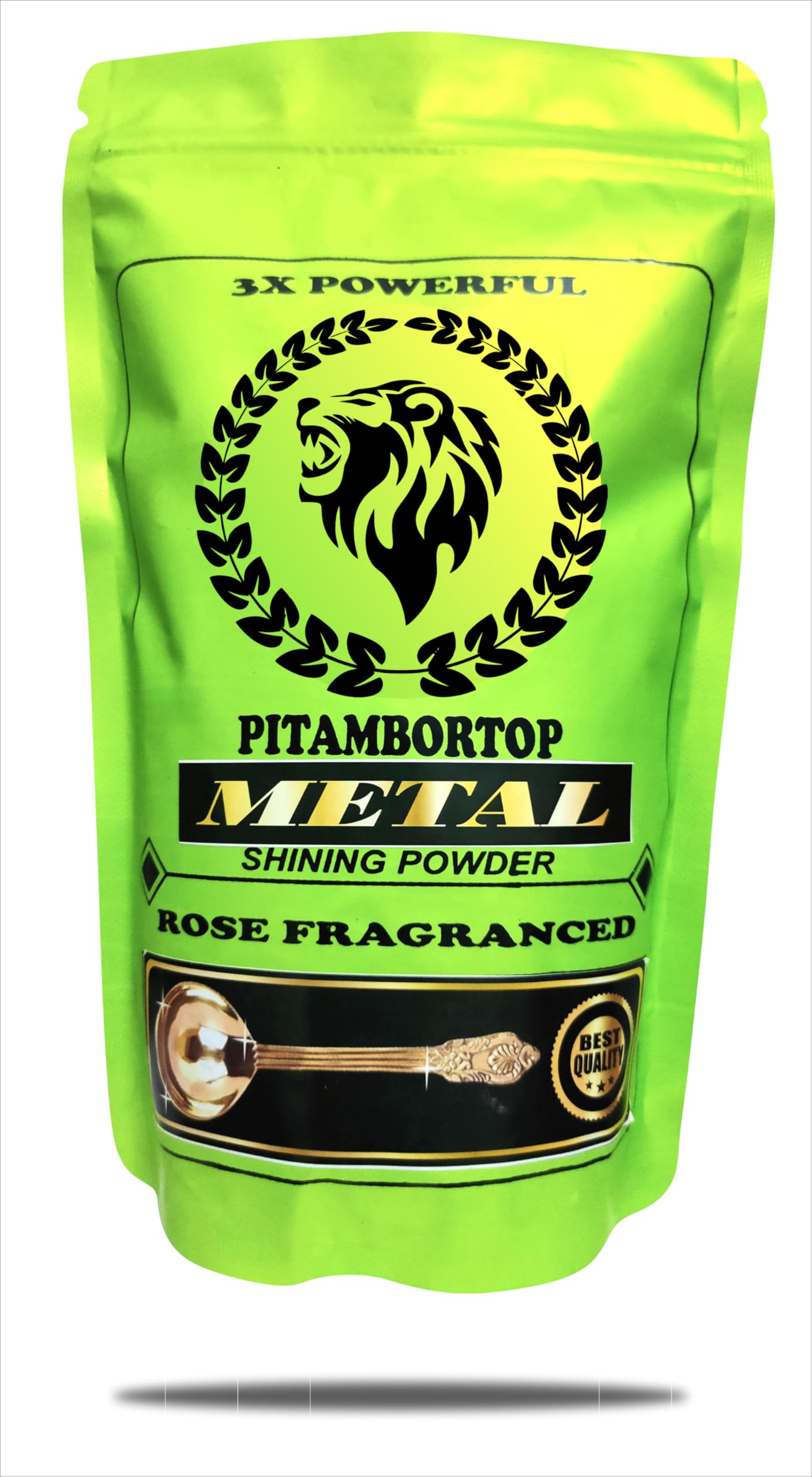 Pitambortop Pitambari Shining Powder - Metal Polish for Brass, Bronze, Copper, Aluminum, Steel & Silver | Restores Shine to Jewelry, Utensils & Decorative Items