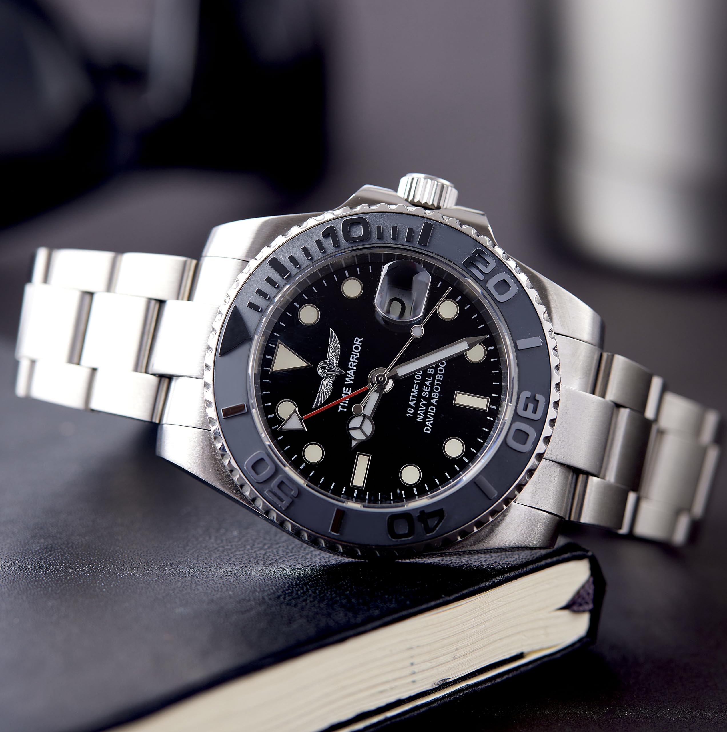 GMT Master Automatic Men's Stainless Steel Watch - Water Resistant, Ceramic Rotating Bezel with Luminous Markers & Sapphire Crystal Glass | Perfect for Travel, Business & Luxury Everyday Wear
