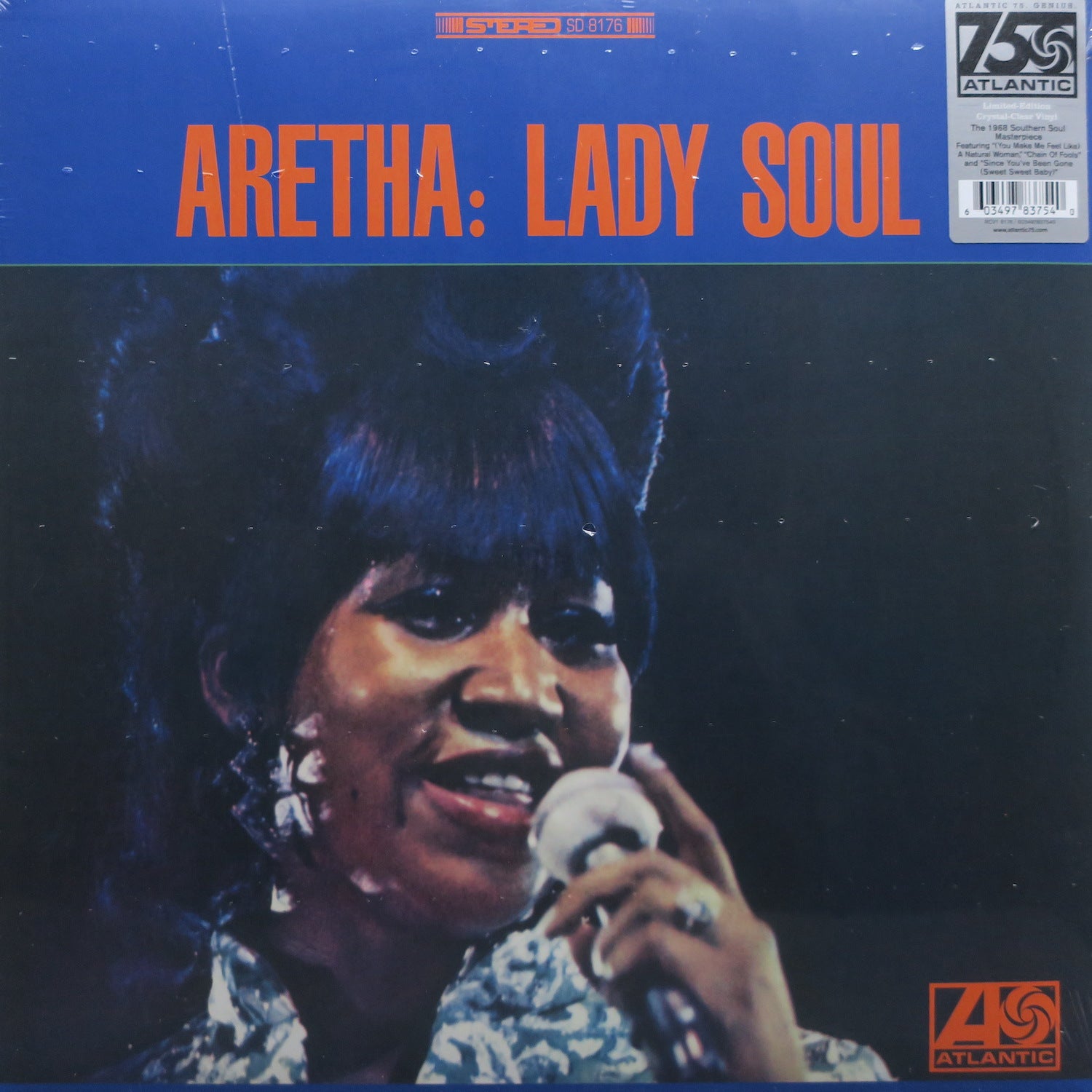 Aretha Franklin 'Lady Soul' Clear Vinyl LP Record - Classic Soul Music for Home Listening & Vinyl Collectors