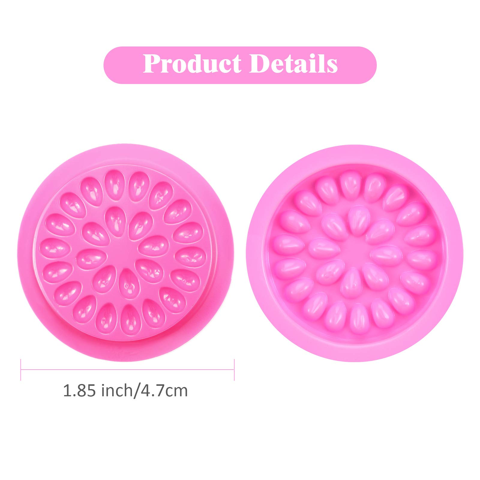 150 Pcs Disposable Eyelash Extension Glue Trays - Pink Plastic Lash Glue Holder & Palette for Professional Lash Artists - Beauty Salon Supplies for Women & Girls - Perfect for Lash Extensions, Volume Lashes & DIY Home Use