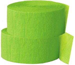OCD Bargain Lime Green Crepe Paper Streamer - 81 Feet Long Party Decoration for Birthdays, Weddings & Baby Showers | Perfect for DIY Backdrops, Photo Booths & Ceiling Decor
