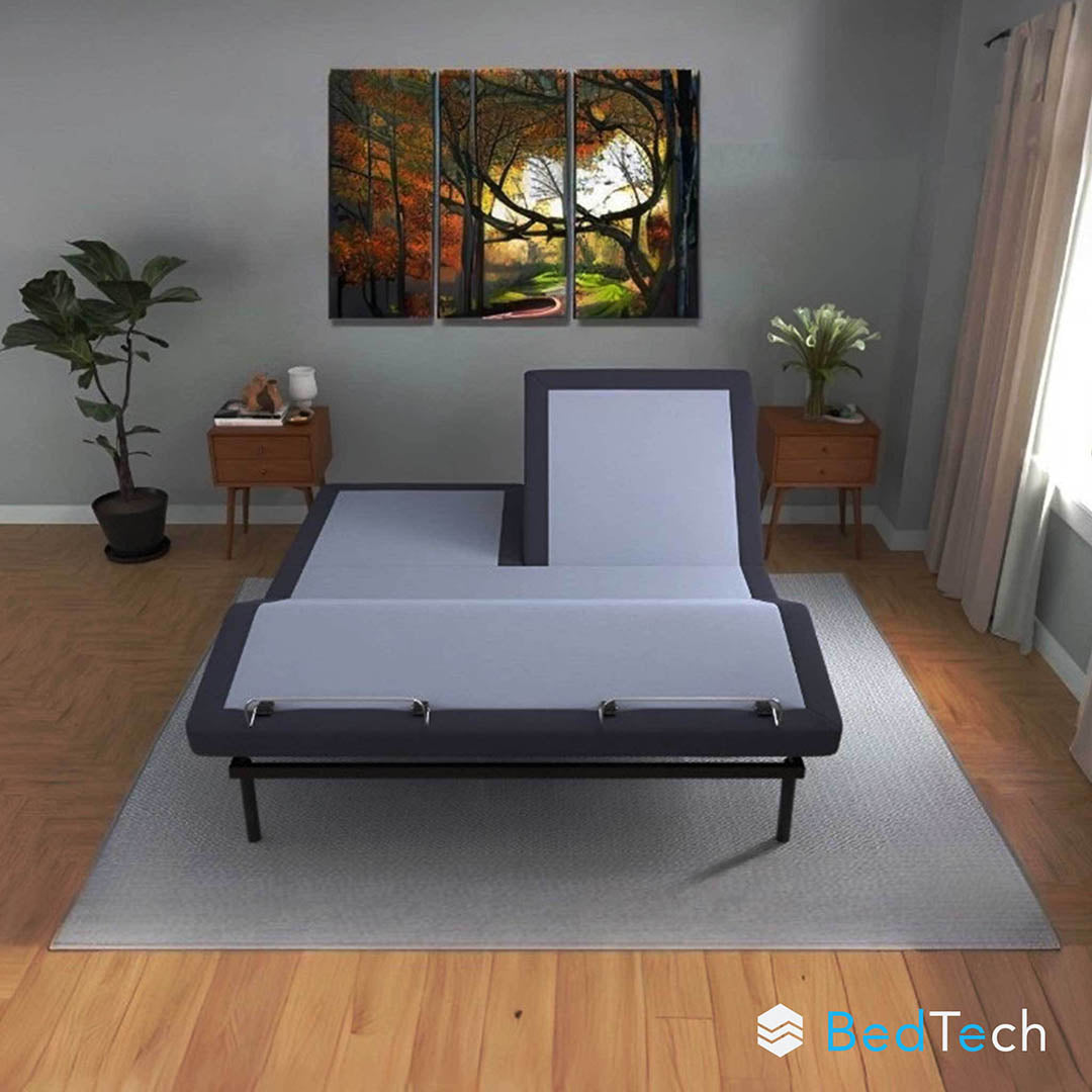 BT3000 Flex Adjustable Bed Base - Adjustable Bed Frame with Remote Control for Home & Office Use - Perfect for Reading, Watching TV, and Sleeping Comfortably