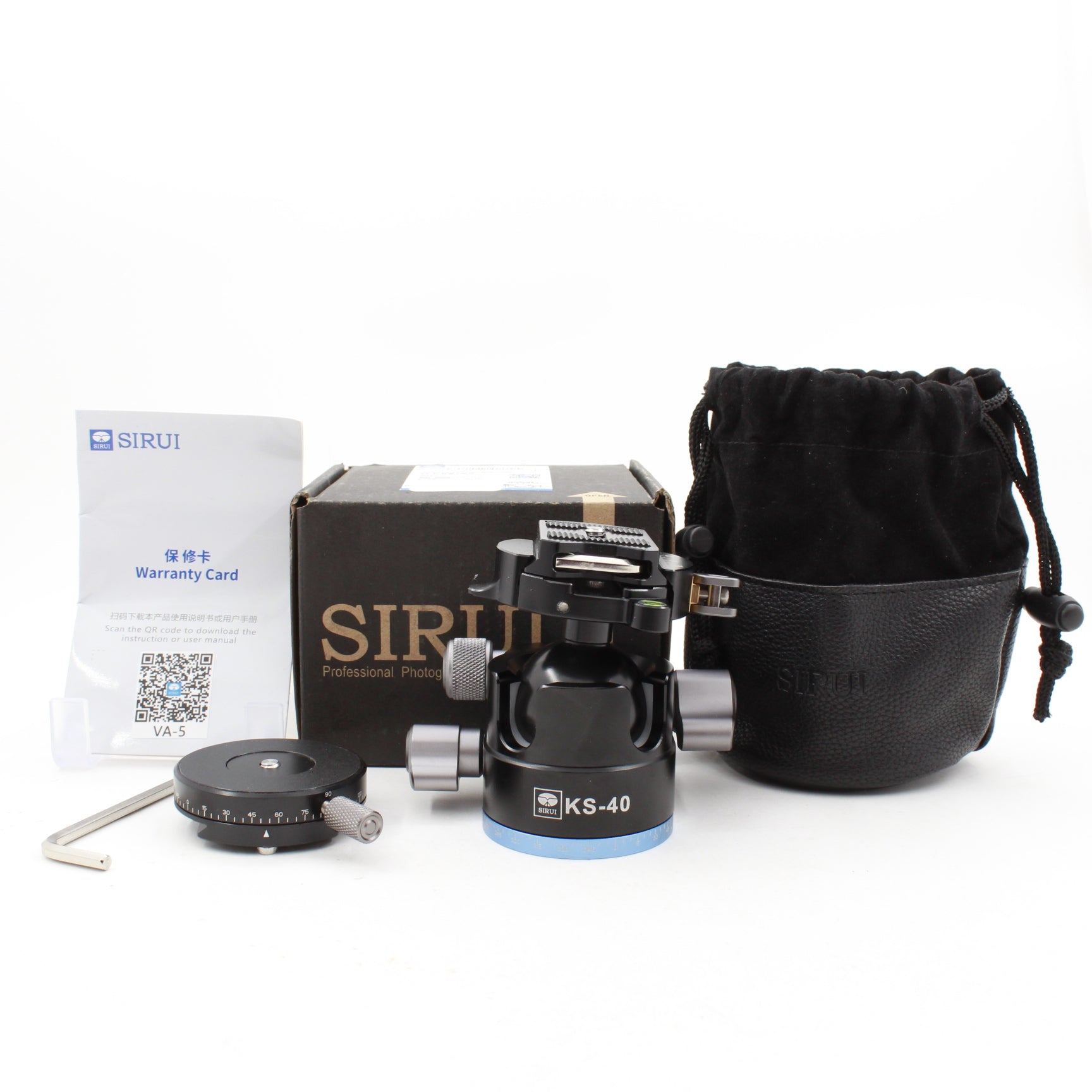 Sirui KS 40 Low Gravity QR Ball Head with Panning Arca Type Plate - Lightweight Tripod Head for DSLR & Mirrorless Cameras - Perfect for Landscape, Travel & Wildlife Photography