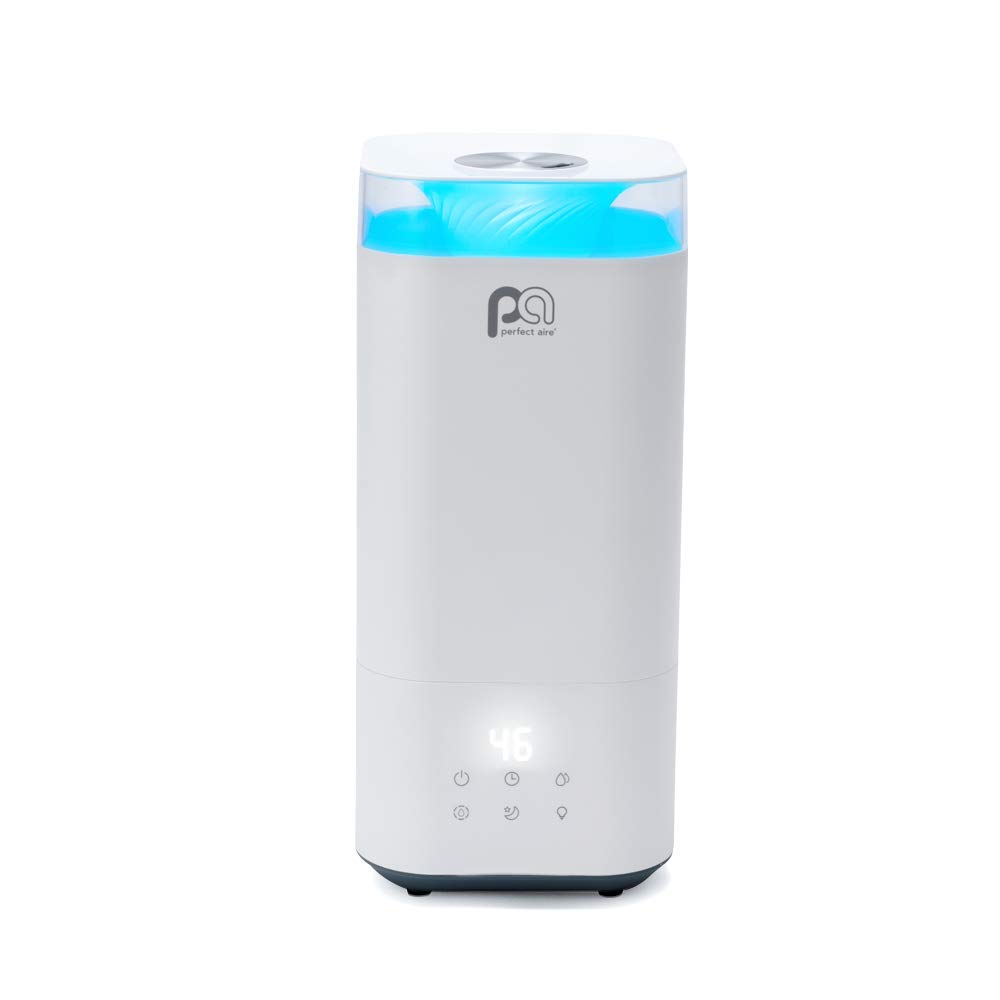 1.32 Gallon Top-Fill Ultrasonic Cool Mist Humidifier with LED Digital Display, Night Light & Aromatherapy - Whisper Quiet Operation, Auto Shut-Off, 50H Runtime for Bedroom, Nursery, Office & Dry Air Relief
