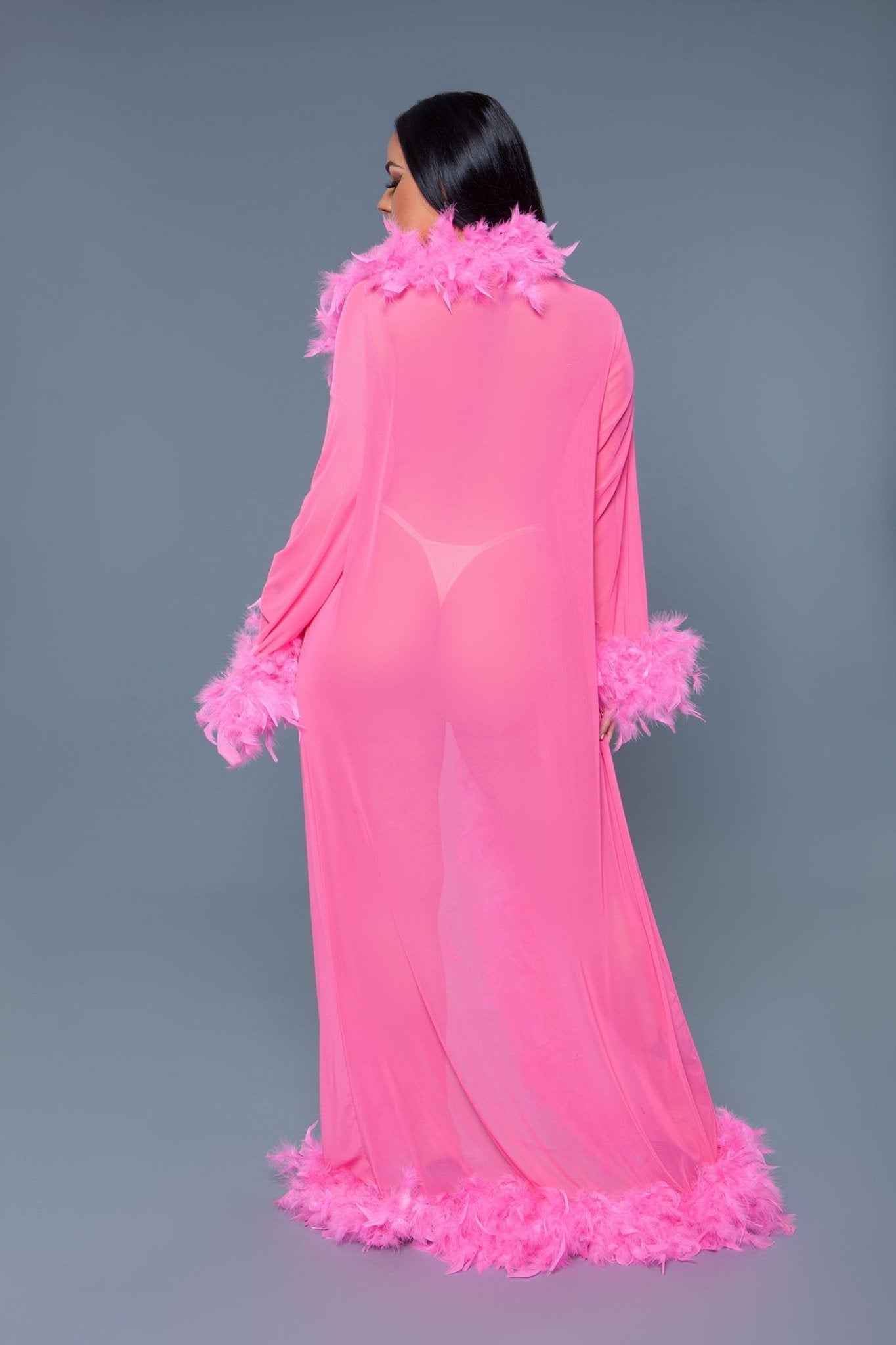 BeWicked Women's Glamour Robe BW834 - Sexy Satin Lingerie Robe for Women - Perfect for Boudoir, Bridal Shower & Romantic Nights
