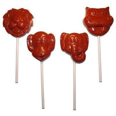 Assorted Animal Head Shaped Lollipops - Fun Party Favors, Birthday Treats & Unique Candy Gifts for Kids