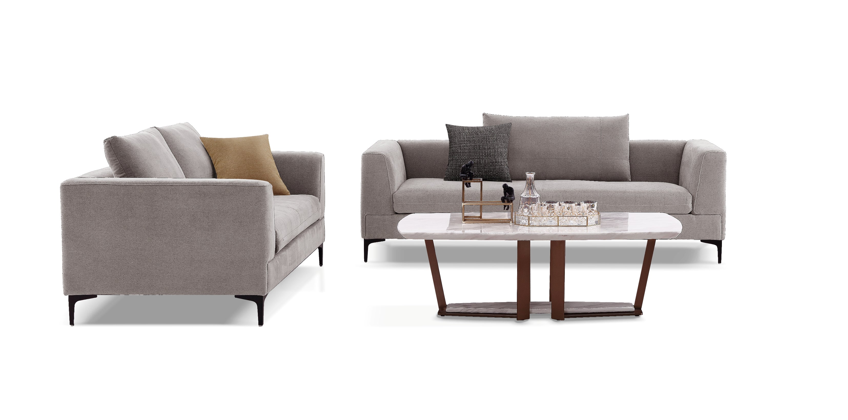 Modern Luxury Velvet Sofa - Cardiff LH5955 - Premium Comfort for Living Room, Lounge & Office - Free Shipping in Singapore