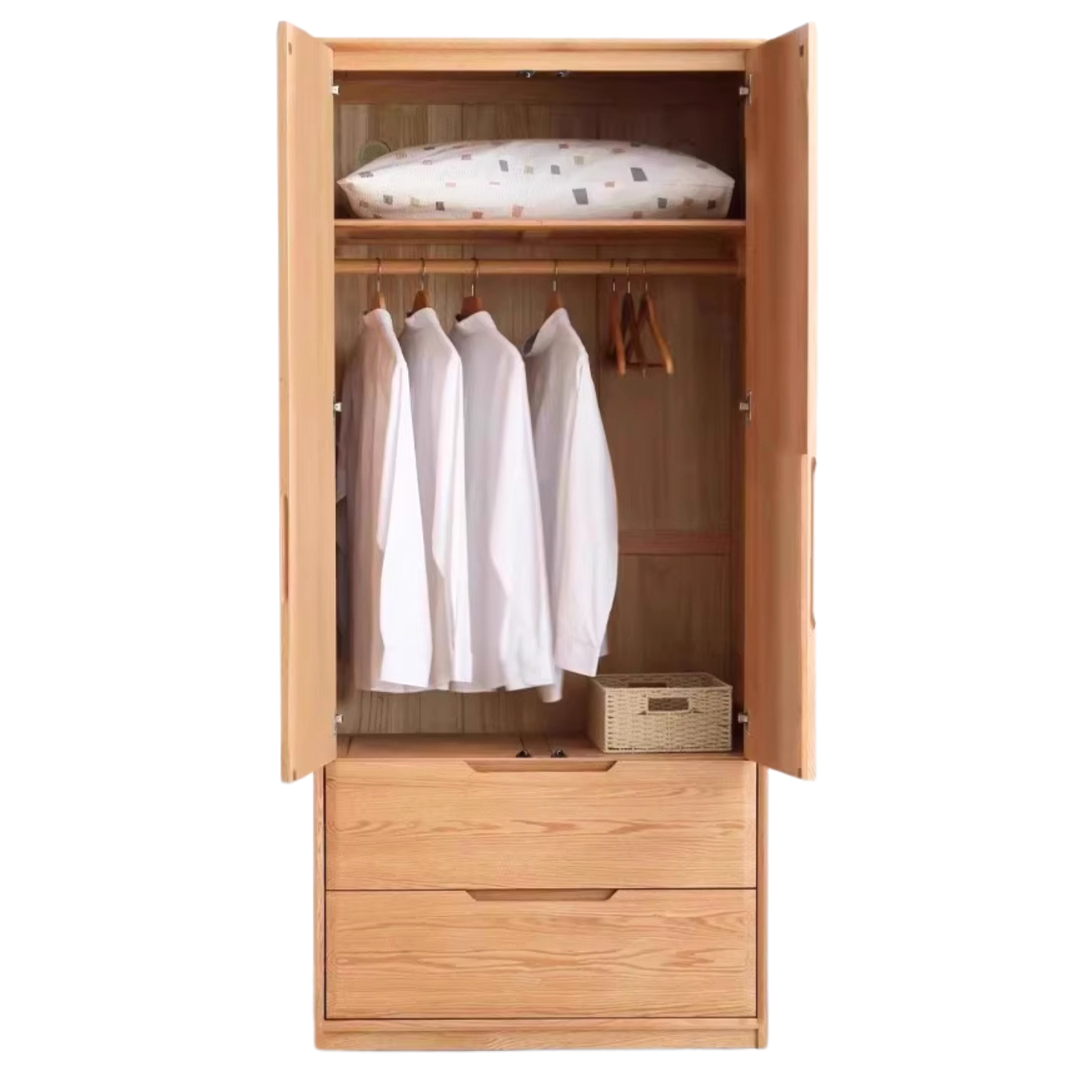 35.4x22.4x78.7 inch / 90x57x200 сm /  Natural Wood Color / C style wardrobe