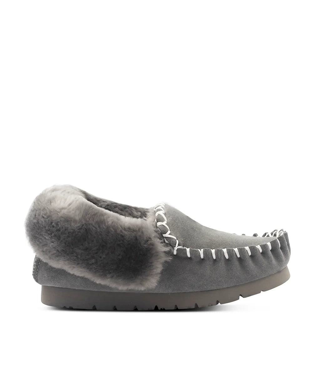 Women's UGG Colette Moccasin Slippers - Soft Shearling Lined Indoor/Outdoor House Shoes for Winter Comfort & Warmth - Perfect for Home, Travel & Casual Wear
