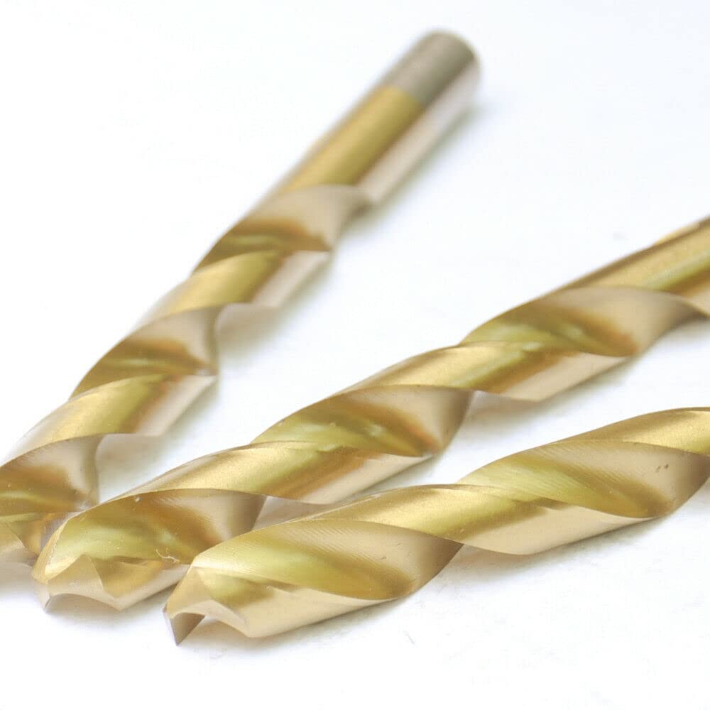 Premium 10-Piece Titanium Drill Bit Set (15/64