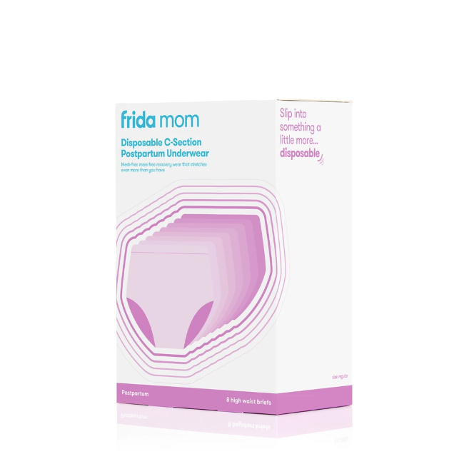 Fridamom Postpartum Disposable High Waist Underwear for C-Section Recovery - Soft & Breathable Maternity Panties for Comfort After Delivery (Pack of 10) | Ideal for Hospital Stay, Postpartum Care & C-Section Recovery