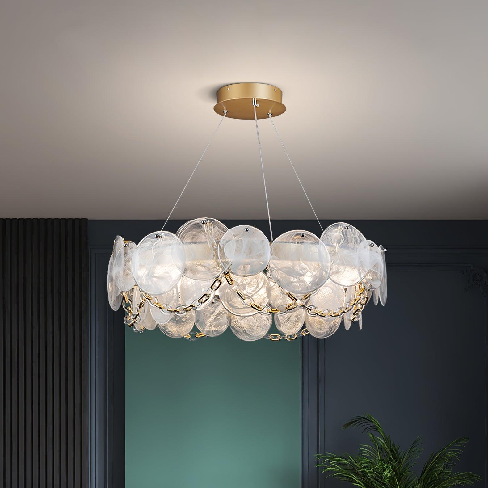 Elegant Cassia Crystal Chandelier - Modern Ceiling Light Fixture for Dining Room, Living Room & Bedroom | Perfect for Home Decor & Wedding Venue Lighting