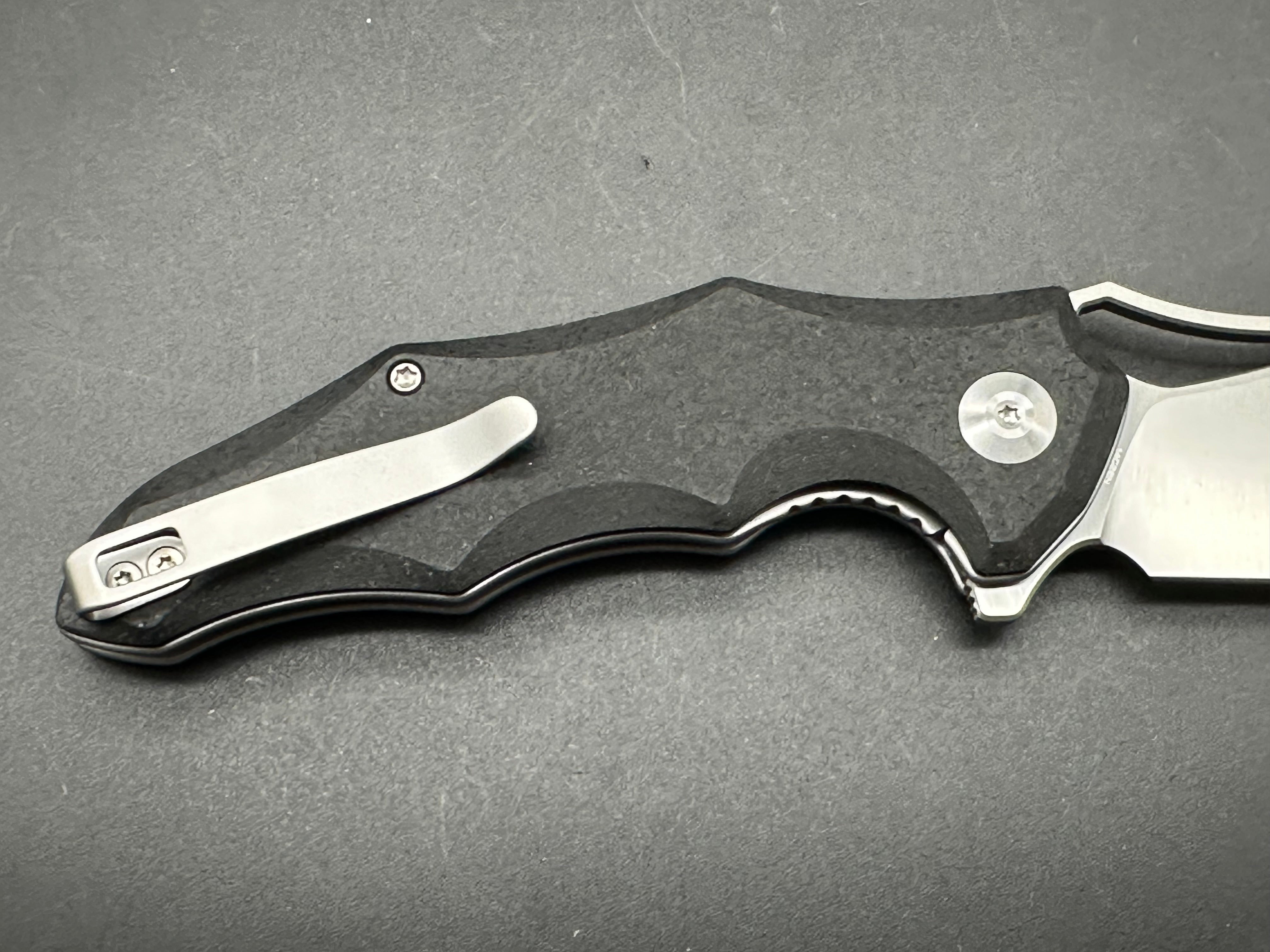 CIVIVI CHIRO Folding Knife - Black Handle, 14C28N Stainless Steel Blade, Clip Point Plain Edge Satin Finish - EDC, Outdoor, Camping & Survival Gear