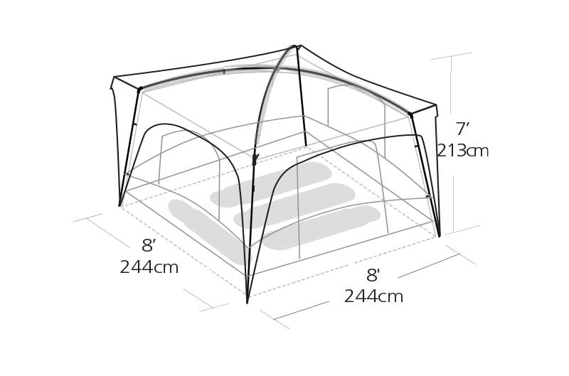 Eureka Copper Canyon LX 4-Person Camping Tent - Lightweight, Spacious & Weatherproof for Outdoor Adventures, Hiking & Family Camping Trips